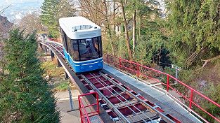 Neuer Wagen Seilbahn Rigiblick Zürich 2025 Foto Markus Seitz Archiv standseilbahnen.ch Neuer Wagen Seilbahn Rigiblick Zürich 2025 Foto Markus Seitz Archiv standseilbahnen.ch