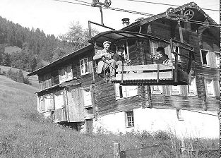 Waldibahn Seilbahn Emmetten Kalthütten Chalthütte Chalthütten - Offenes Niederberger Schiffli 1953 - 1970