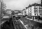 Station Montriond Ausweiche der Standseilbahn