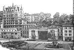 Bahnhof Lausanne Flon mit dem Tunneleingang der beiden Standseilbahnen