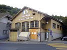 Die Talstation der Standseilbahn von Cossonay während des Umbaus 2012