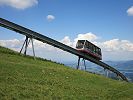 Standseilbahn Moléson unterwegs nach Plan-Francey