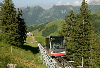 Funiculaire Moléson sur Gruyères - Plan Francey - Standseilbahn Moleson Fribourg Suisse Schweiz