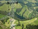 Aussicht vom Moléson - am rechten Bildrand ist die Standseilbahn unterwegs