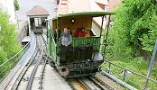 Ausweiche der Standseilbahn in Fribourg