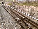 Die Ausweiche der Standseilbahn Vevey Mont Pèlerin