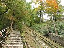 Zwischenstation Standseilbahn Territet Mont Fleuri bei der Ausweiche