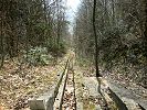 Trassee der Standseilbahn von der Bergstation aus