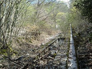 Standseilbahn Roche VD Steinbruch Holcim Pré l'Ecot - Les Barmettes - le funiculaire de la carrière de Roche