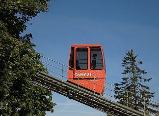 Der Schrägaufzug mit den meisten Fahrten ist in Leysin unterwegs.