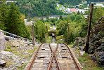 Funiculaire Emosson - Ausweiche an der steilsten Stelle