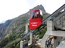 Standseilbahn Talstation vor dem Abgrund