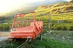 Telefuni Fully Plamont - Standseilbahn auf Stahlseilen - alter Wagen in der Talstation