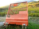 Telefuni Fully Plamont - Standseilbahn auf Stahlseilen - alter Wagen in der Talstation