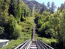 Standseilbahn Kraftwerk Orsières - Trassee der alten Standseilbahn im unteren Teil beim Kraftwerk