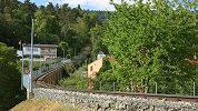 Funiculaire Neuchâtel Chaumont - kurvige Strecke bei der Talstation