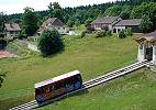 Sicht auf die Bergstation Chaumont