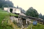 Wagen der Beatenbergbahn bei der Bergstation