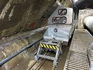 Standseilbahn Kraftwerk Kandergrund - Wagen zusammen mit dem Pufferwagen in der Bergstation