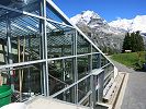 Standseilbahn Mürren Allmendhubel Bergstation mit grandioser Aussicht