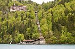 Standseilbahn Giessbach See Schiffstation zum Grand Hotel Giessbach