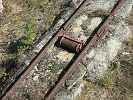 Standseilbahn Ackersand - Riedji - Detail der Schienenanlage