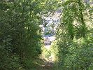 Standseilbahn Ackersand - Riedji - Aussicht auf das Kraftwerk Ackersand