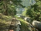 Kurve und steil bergab - Standseilbahn Kraftwerk Ackersand Riedji