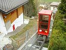 Hotel Alex Leukerbad Schrägaufzug auf der Strecke