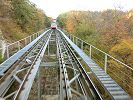 In der Ausweiche der Standseilbahn Sierre Montana