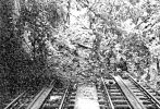Am 24. Juni 1973 wurde das Trassee der Gütschbahn bei einem Erdrutsch wieder komplett verschüttet - die Standseilbahn Gütsch war danach über ein Jahr ausser Betrieb - Foto Archiv standseilbahnen.ch