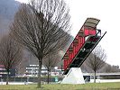 Kopie Wagen Standseilbahn Stanserhorn seit 2009 in Stans Verkehrskreisel Stans Nord