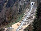 Stoosbahn Standseilbahn Stoos Steilstrecke vor dem untersten Tunnel