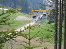 Stoosbahn Standseilbahn Stoos Einfahrt in die Bergstation Stoos