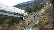 Neue Stoosbahn Bau - Standseilbahn auf dem Weg Richtung Stoos