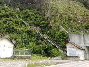 Schrägaufzug Windenbahn Isleten Artilleriewerk