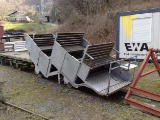 Wagen der Windenbahn beim Kraftwerk Arnisee in Amsteg