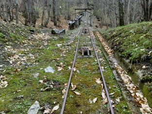 Kraftwerk Morobbia Strecke der Windenbahn in Cantarelli