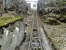 Standseilbahn Kraftwerk Morobbia - im obersten Teilstück bei der Bergstation