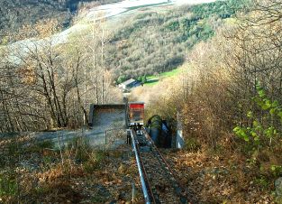 Schrägaufzug Windenbahn Kraftwerk Someo Giumaglio