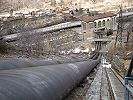 Standseilbahn Kraftwerk Piottino Fahrt im unteren Teil