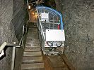 Artilleriewerk Sasso da Pigna Standseilbahn - Wagen in der Bergstation