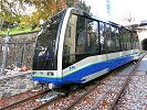 Standseilbahn Lugano Stazione - Wagen 2016 in der Ausweiche