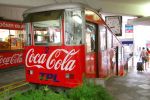 Standseilbahn Lugano Wagen in der Talstation - vor dem Umbau 2014