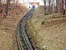 Funicolare Lugano Monte Bre Standseilbahn - oberste Strecke bei der Bergstation