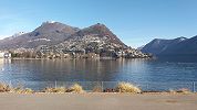 Funicolare Lugano Monte Bre Standseilbahn - Der Monte Bre von Lugano aus gesehen