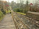 Funicolare Lugano Monte Bre Standseilbahn - Ausweiche bei der Station Aldesago Utoring