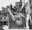 Funicolare Standseilbahn Lugano Angioli - rechts neben der Bergstation das Hotel Bristol