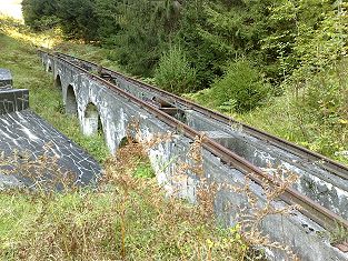 Ehemalige Standseilbahn beim Kraftwerk Russein