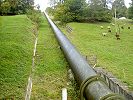 Rechts von der Druckleitung verlief das Trassee der Standseilbahn in Küblis